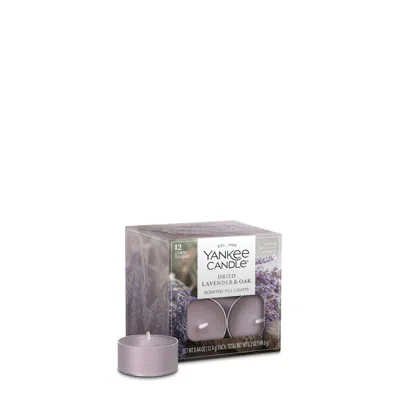 Yankee Candle Dried Lavender And Oak Tea Light Candles, 0.44 Each In Purple