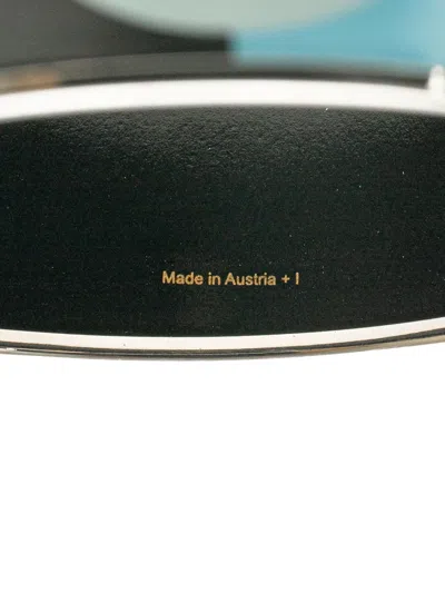 Pre-owned Hermes 20th Century Extra Wide Enamel Bangle Costume Bracelet In Blue