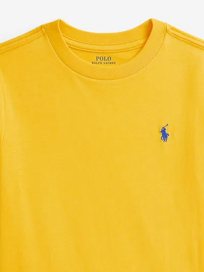 Ralph Lauren Boys Jersey Logo T-shirt In Transparent