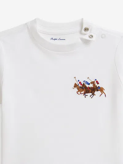 Ralph Lauren Baby Boys Logo T-shirt In White