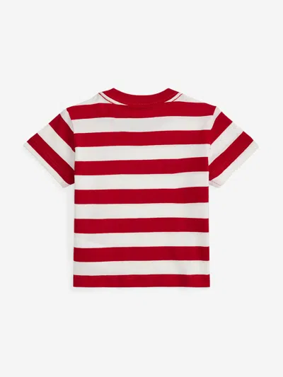 Ralph Lauren Baby Boys Striped Jersey T-shirt In Red
