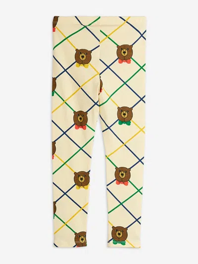 Mini Rodini Kids Bear Check Leggings In Multi