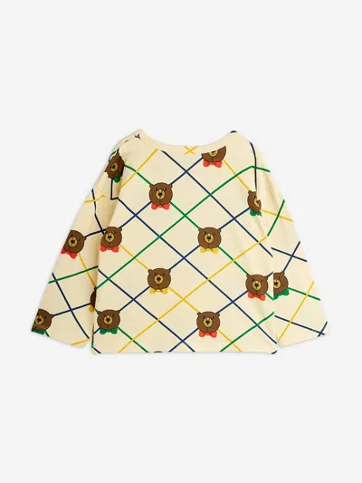 Mini Rodini Kids Bear Check Long Sleeve T-shirt In Multi