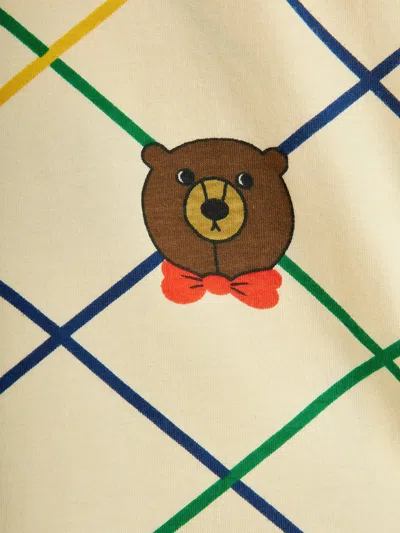 Mini Rodini Kids Bear Check Long Sleeve T-shirt In Multi