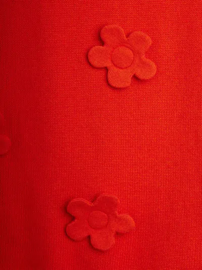 Mini Rodini Girls Knitted Flower Vest Dress In Red
