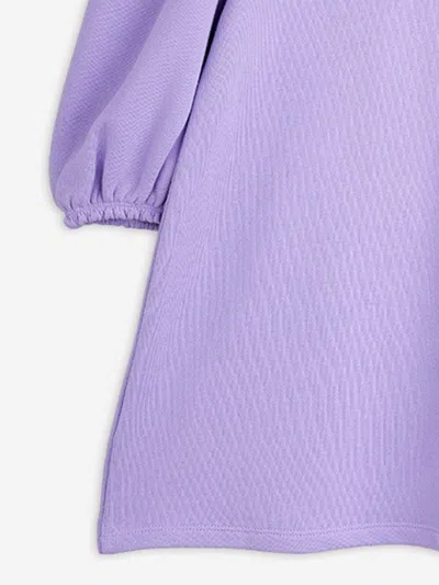 Mini Rodini Girls Cat With Bow Tie Sweater Dress In Purple