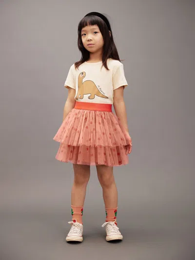 Mini Rodini Kids Dino Regular T-shirt In Neutral