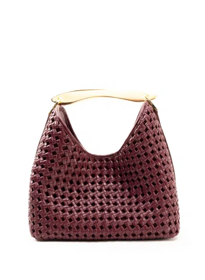 Elleme Boomerang Woven Leather Burgundy