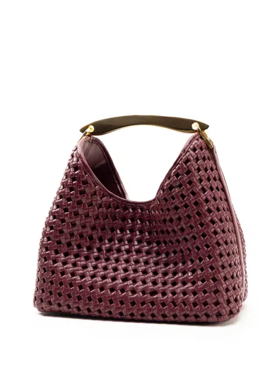 Elleme Boomerang Woven Leather Burgundy