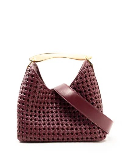 Elleme Boomerang Woven Leather Burgundy