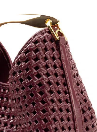 Elleme Boomerang Woven Leather Burgundy