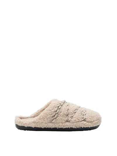 Moon Boot Mb Teddy Slipper Slipper-mule In Beige Shearling In Neutral