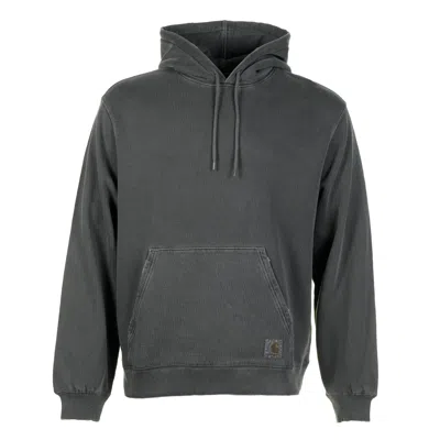 Carhartt Hooded Torion Sweat Black Grind Wash In Blue
