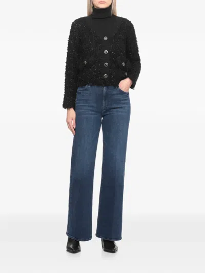 Hale Bob Logo细节仿羔皮呢面料开衫 In Black