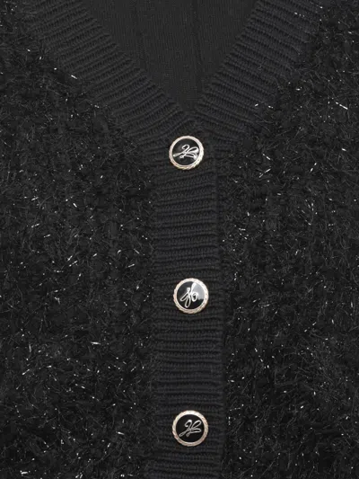 Hale Bob Logo细节仿羔皮呢面料开衫 In Black