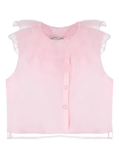 Mama Luma Bow Chiffon Skirt Set In Pink