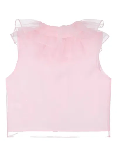 Mama Luma Bow Chiffon Skirt Set In Pink