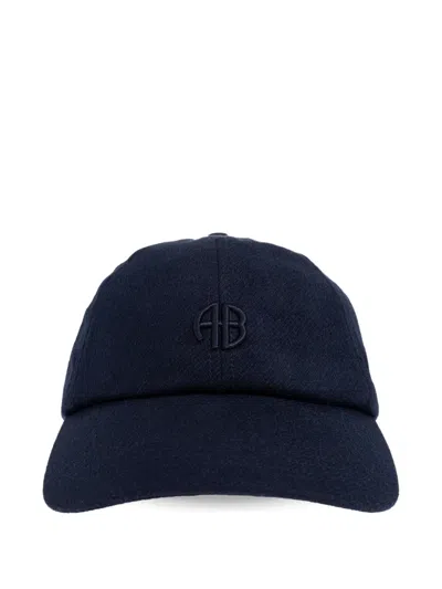 Anine Bing Logo-detail Baseball Cap In Blue