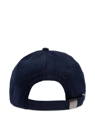 Anine Bing Logo-detail Baseball Cap In Blue