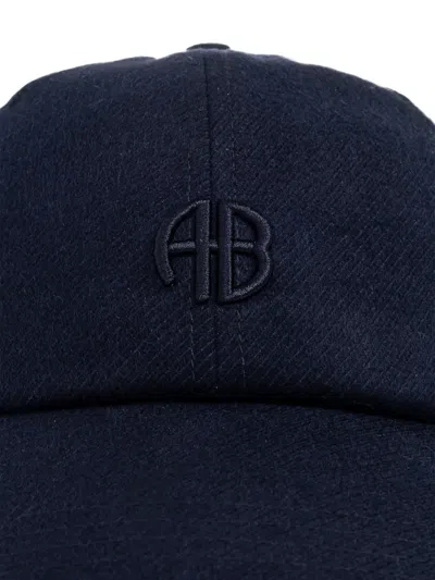 Anine Bing Logo-detail Baseball Cap In Blue