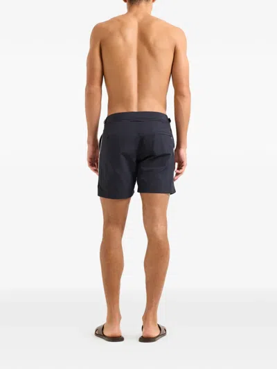 Orlebar Brown Bulldog Piped-trim Swim Shorts In Black