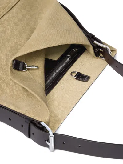 Lemaire Small Belted Tote Bag In Pattern