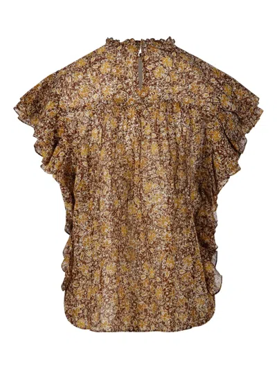 Isabel Marant Étoile Daliyane Floral-print Blouse In Animal Print
