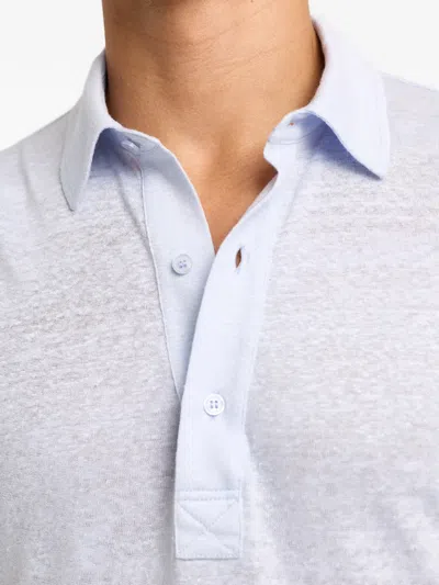 Orlebar Brown Sebastian Linen Polo Shirt In Blue