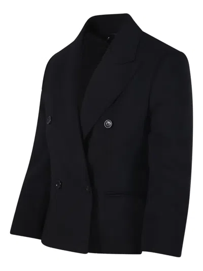 Max Mara Double-breasted Blazer In Blue