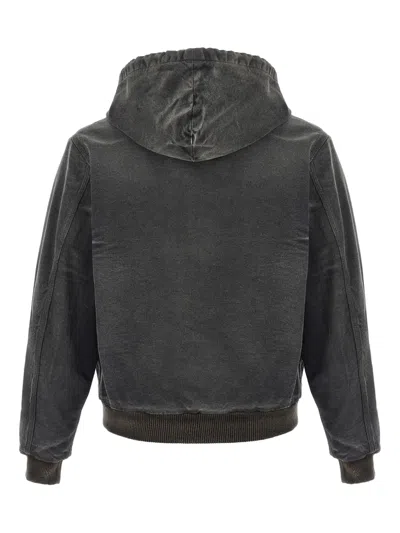 Auralee Drawstring Hoodie In Gray
