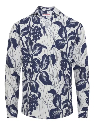 Orlebar Brown Ridley Floral-print Linen Top In White