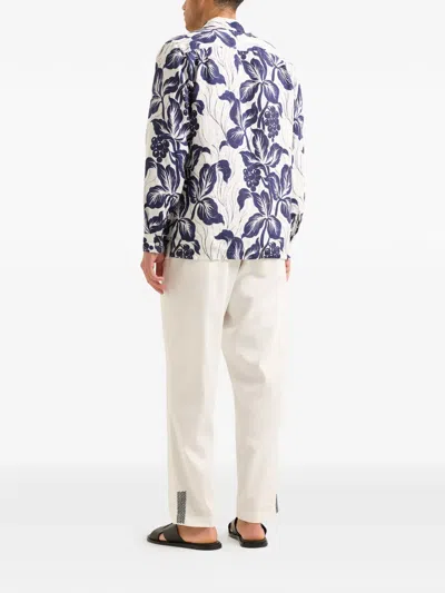 Orlebar Brown Ridley Floral-print Linen Top In White