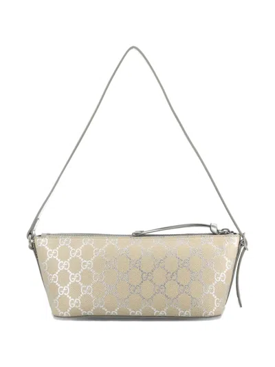 Gucci Gg Emblem Small Shoulder Bag In Silver