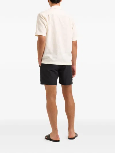 Orlebar Brown Ridley Embroidered Short-sleeve Top In Neutral