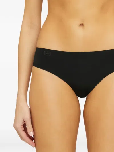 Wolford Logo-detail Briefs In Black