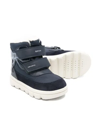 Geox Willaboom Abx Strap Boots In Blue