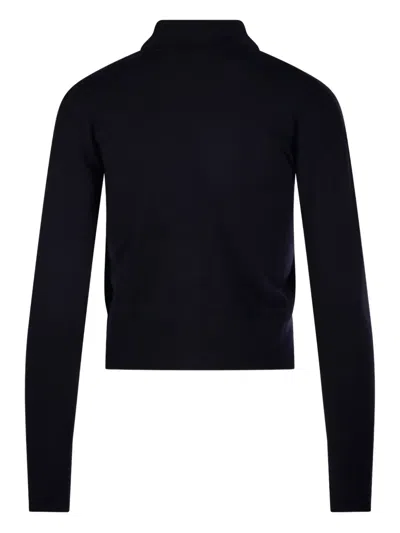 Max Mara Buttoned Collared Cardigan In Black