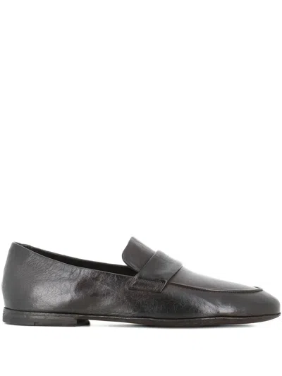 Officine Creative Leather Loafers In Brown