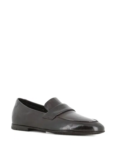Officine Creative Leather Loafers In Brown