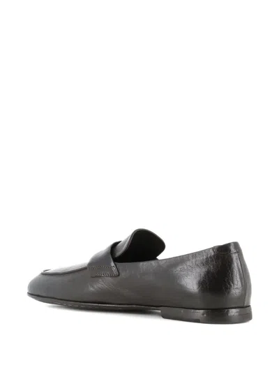 Officine Creative Leather Loafers In Brown