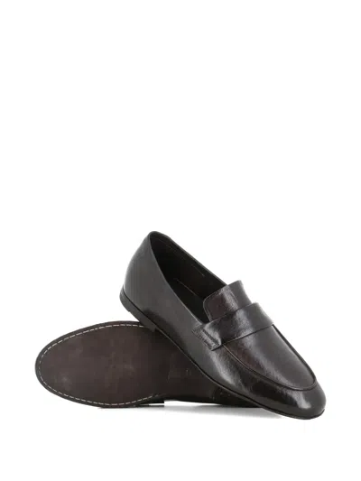 Officine Creative Leather Loafers In Brown