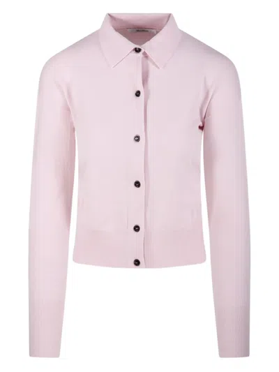 Max Mara Mxmmedeola Buttoned Cardigan In Pink