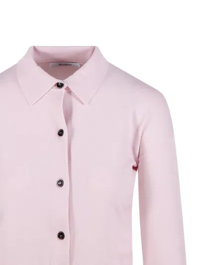 Max Mara Mxmmedeola Buttoned Cardigan In Pink