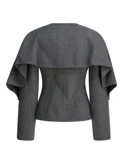 R2w Catran Button-up Jacket In Gray