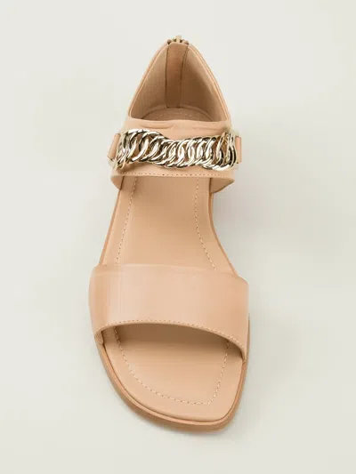 Tod's Chain Trim Sandals In Neutral