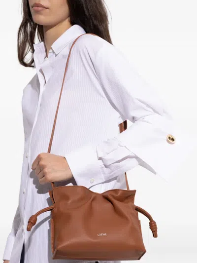 Loewe Mini Flamenco Drawstring Cross Body Bag In Brown