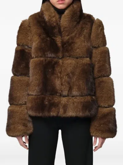 Apparis Sai Mink Coat In Brown