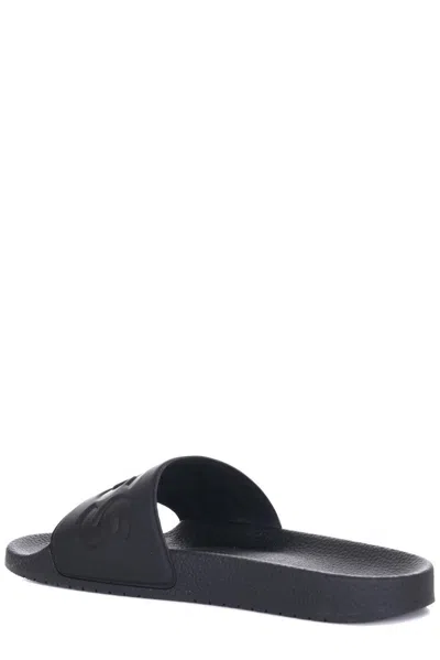 Hugo Boss Aryeh Open Toe Slip-on Slides In Black