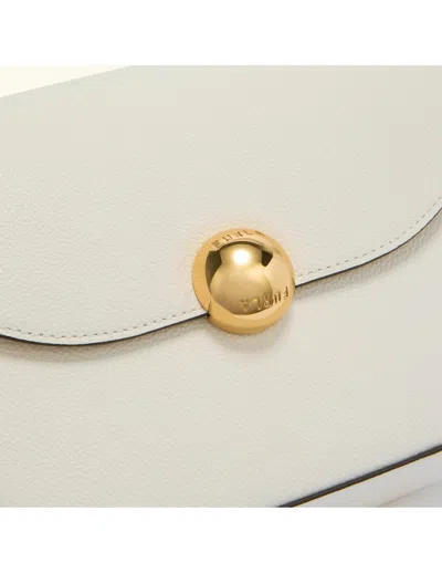 Furla Moonlight S Crossbody Bag In Cream Leather In Yellow