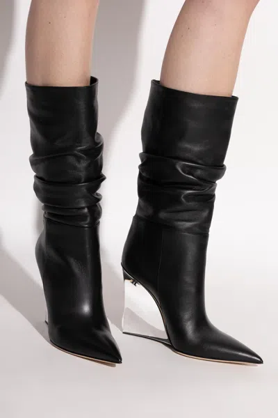 Dsquared2 Ruched Pointed Boots In Black